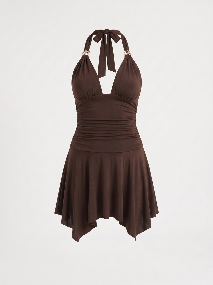 Averly Halter Neck Bodycon Mini Dress
