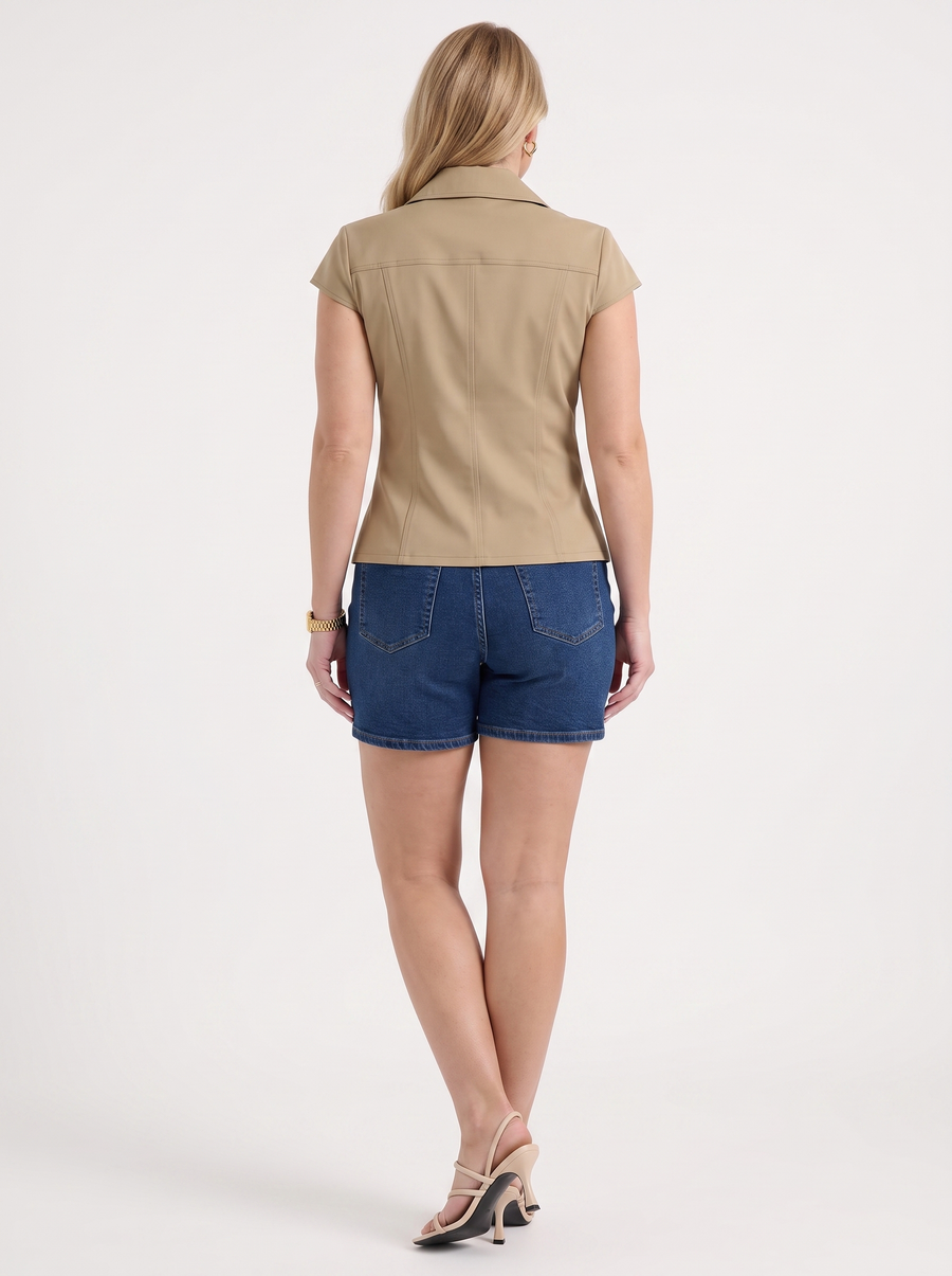 Marley Double Breasted Lapel Blouse
