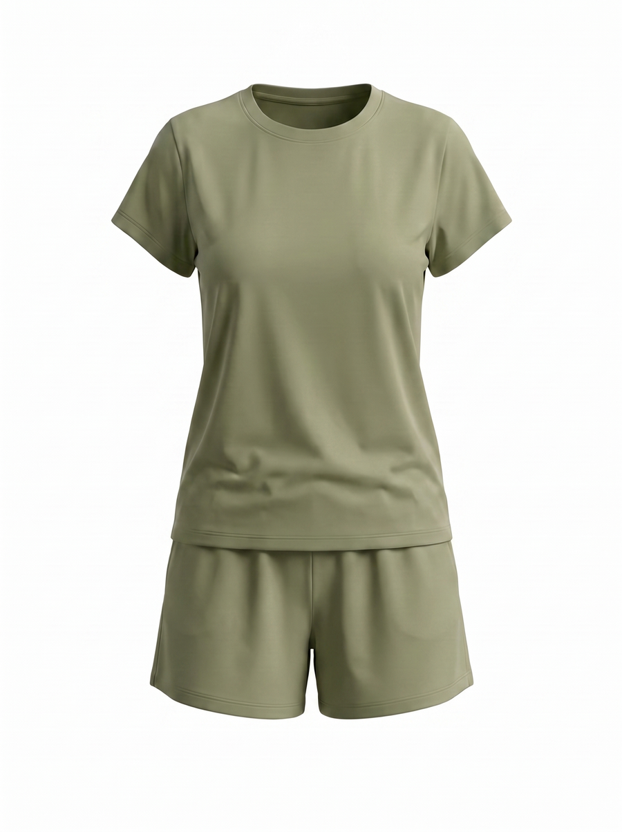 Zenia T Shirt and Shorts Lounge Set