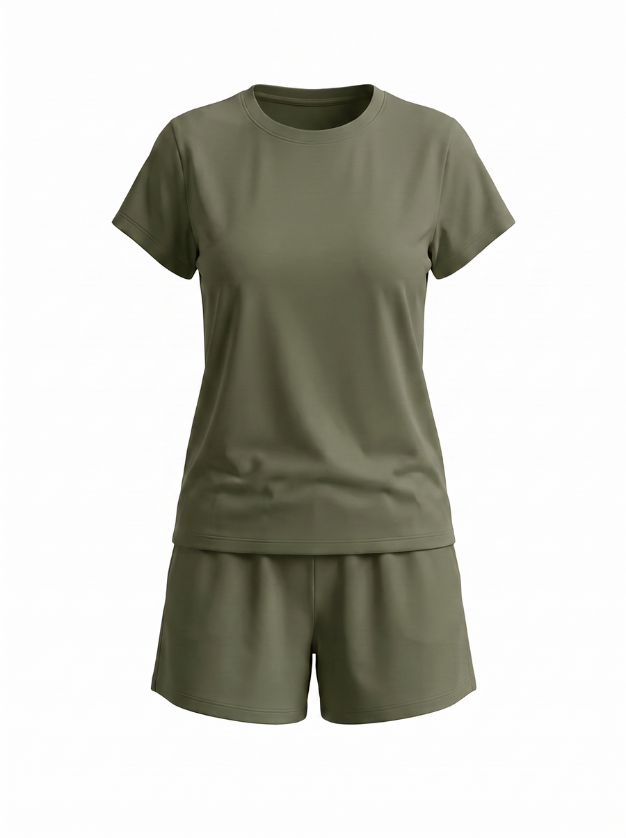 Zenia T Shirt and Shorts Lounge Set