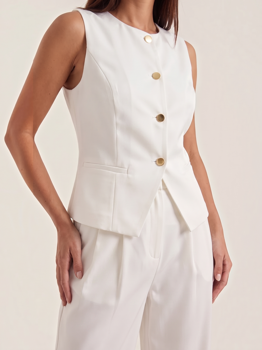 Anita Tailored Vest and Wide Leg Pants Set