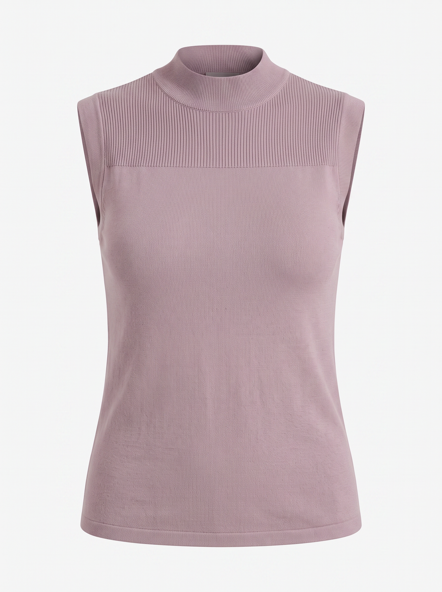 Gemma Mesh Panel Ribbed Top