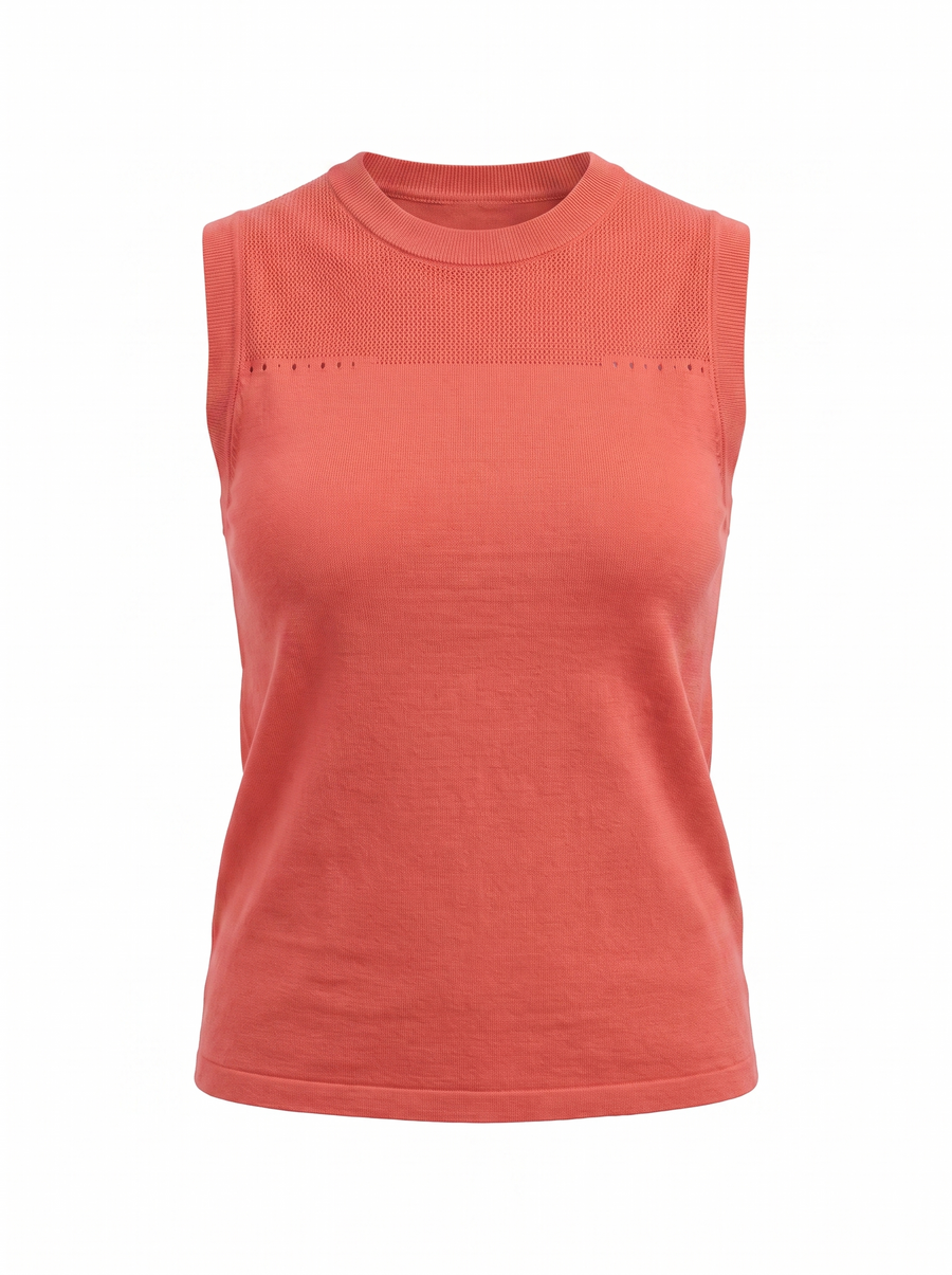 Gemma Mesh Panel Ribbed Top
