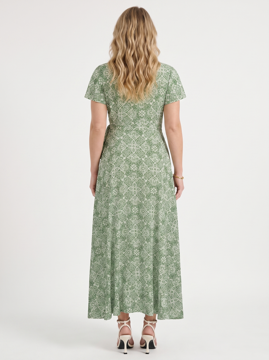 Sorina Graphic Print Wrap Maxi Dress