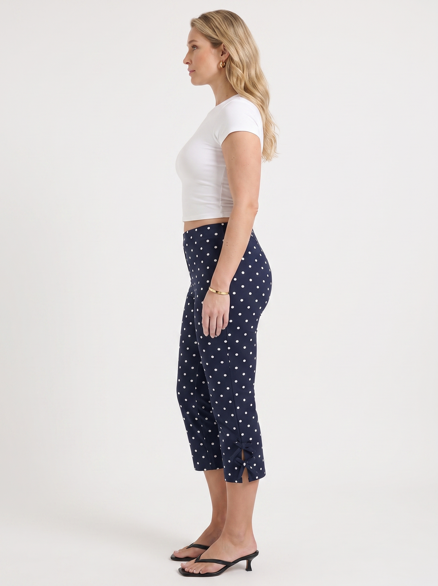 Jill Bow Detail Capri Pants