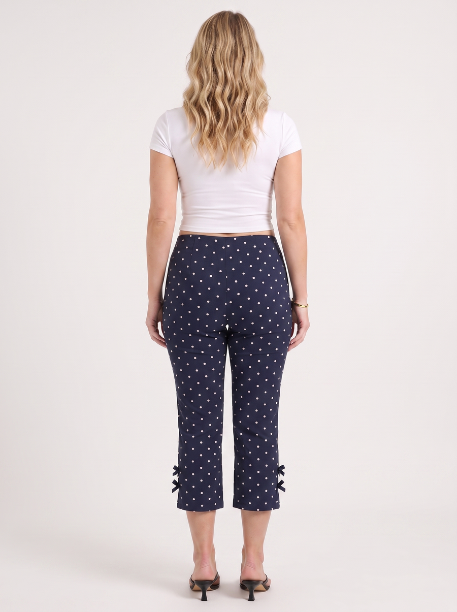 Jill Bow Detail Capri Pants