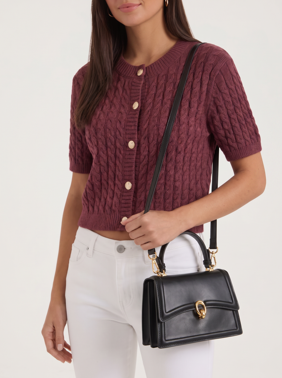 Sabella Gold Ring Flap Handbag
