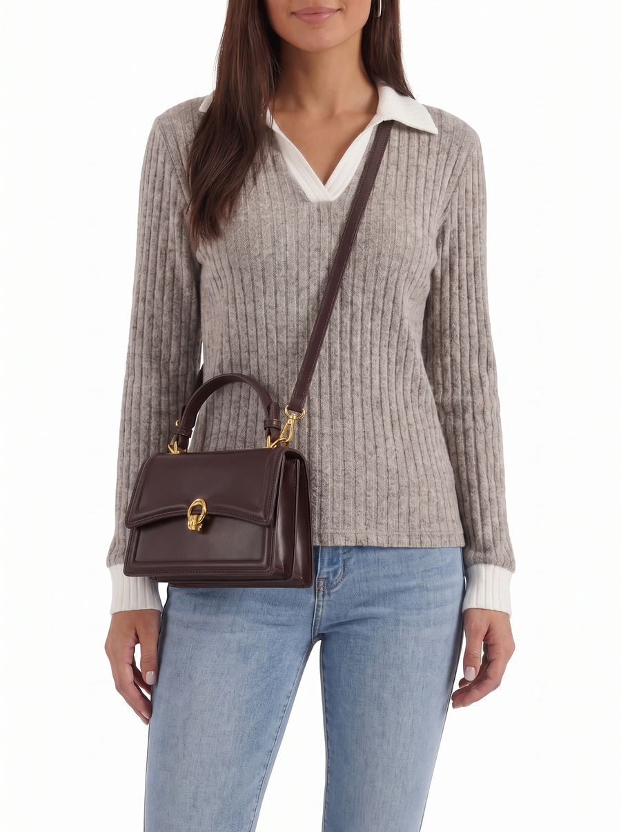 Sabella Gold Ring Flap Handbag