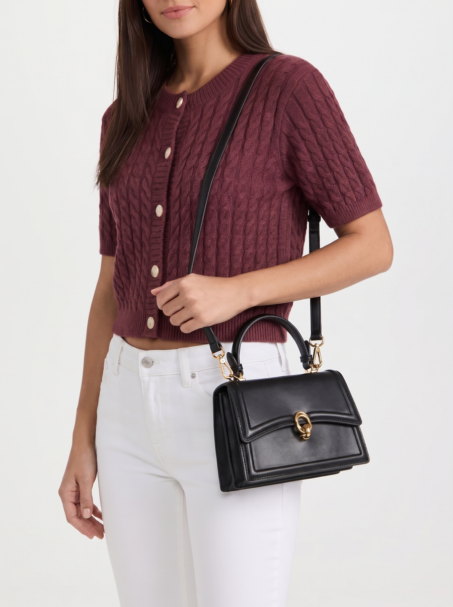 Sabella Gold Ring Flap Handbag