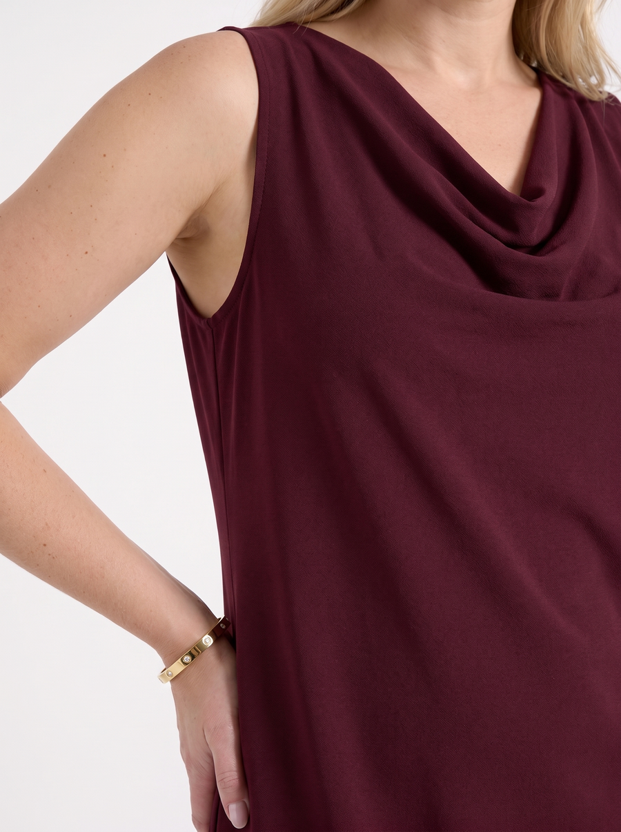 Leela Cowl Neck Sleeveless Mini Dress