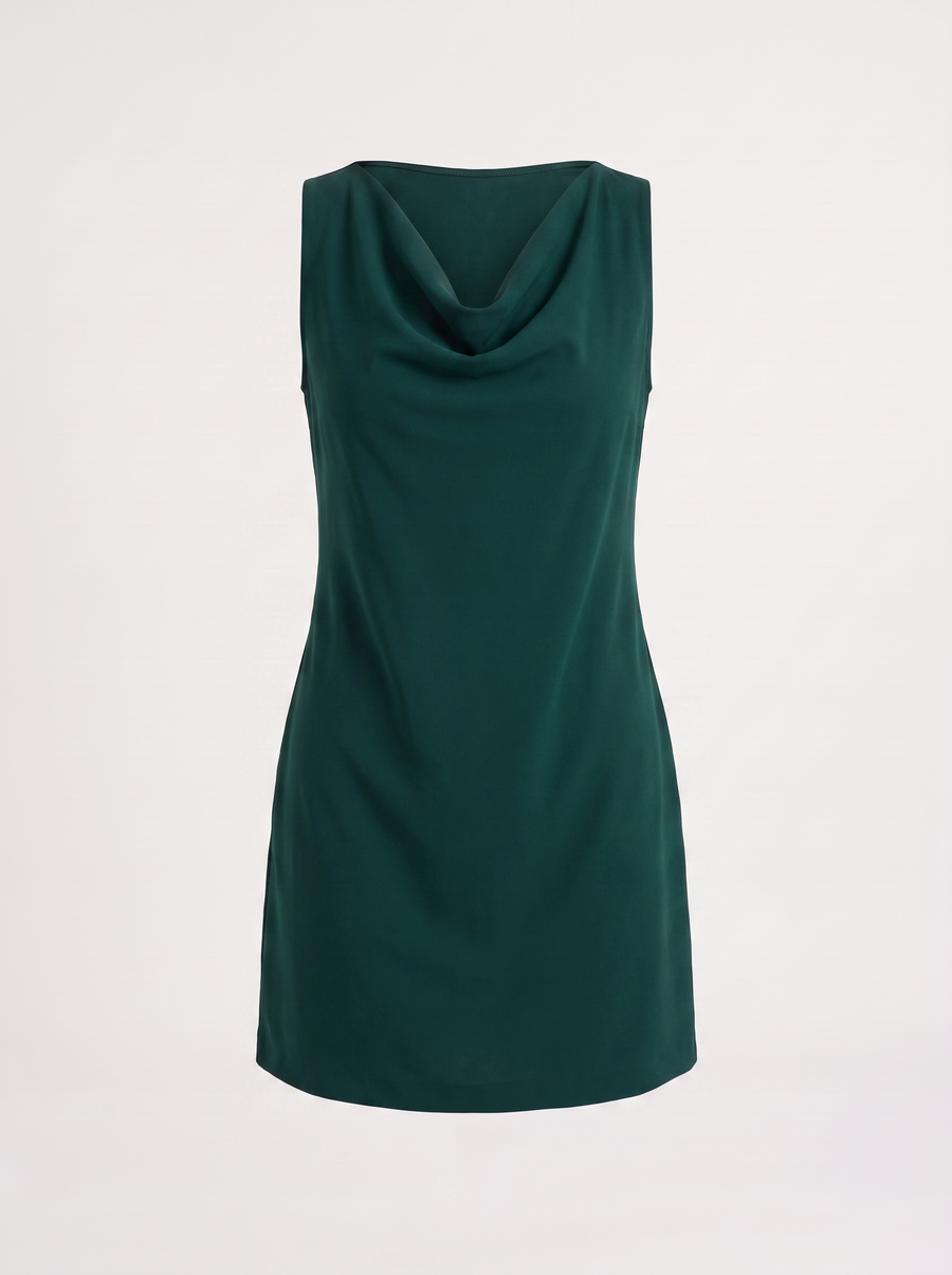 Leela Cowl Neck Sleeveless Mini Dress