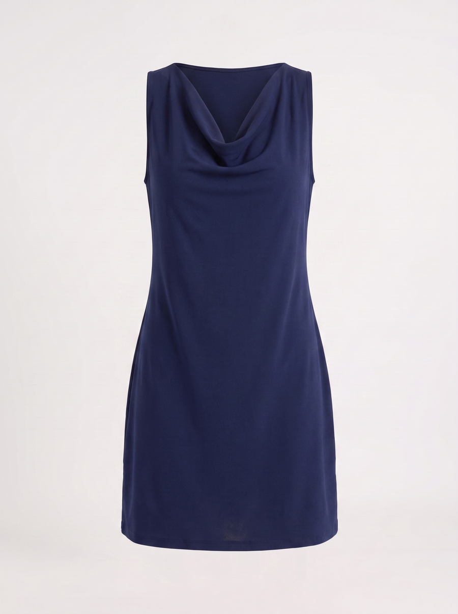Leela Cowl Neck Sleeveless Mini Dress