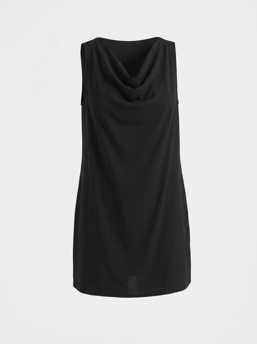 Leela Cowl Neck Sleeveless Mini Dress