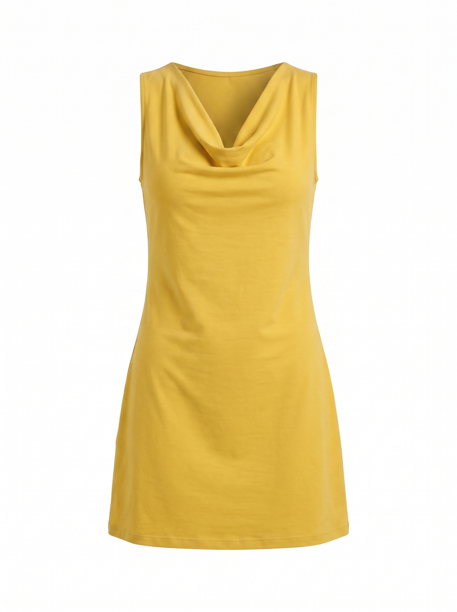 Leela Cowl Neck Sleeveless Mini Dress