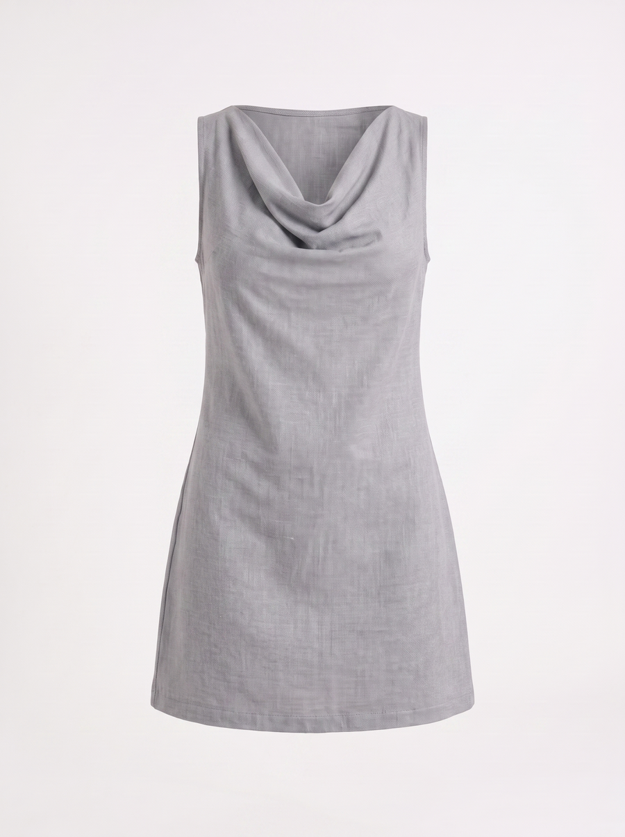 Leela Cowl Neck Sleeveless Mini Dress