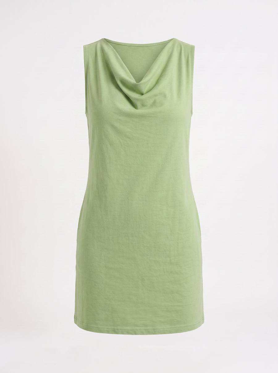 Leela Cowl Neck Sleeveless Mini Dress