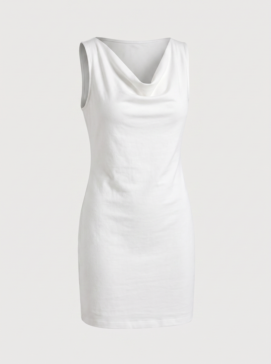 Leela Cowl Neck Sleeveless Mini Dress
