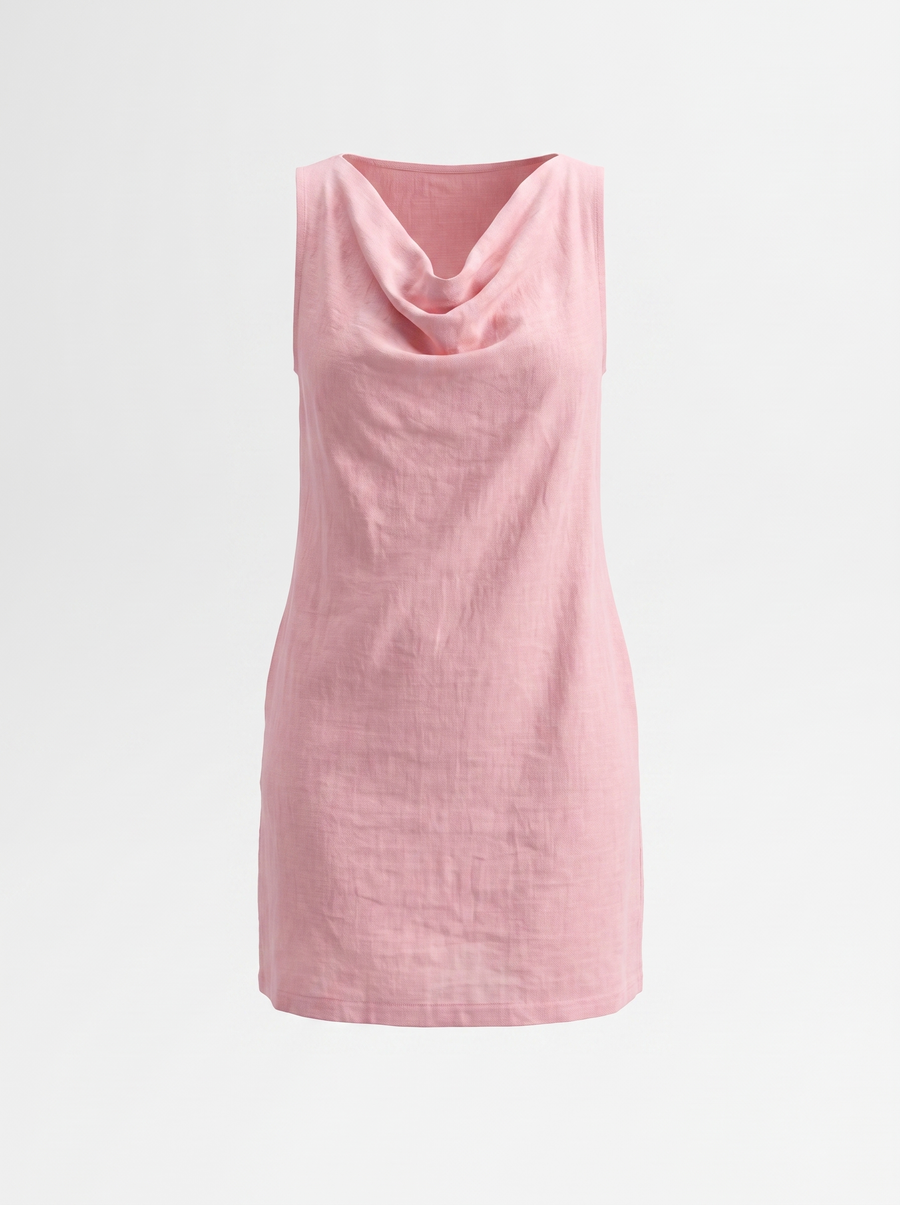 Leela Cowl Neck Sleeveless Mini Dress