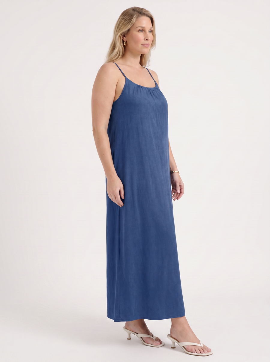 Darcy Ruched Neck Loose Maxi Dress