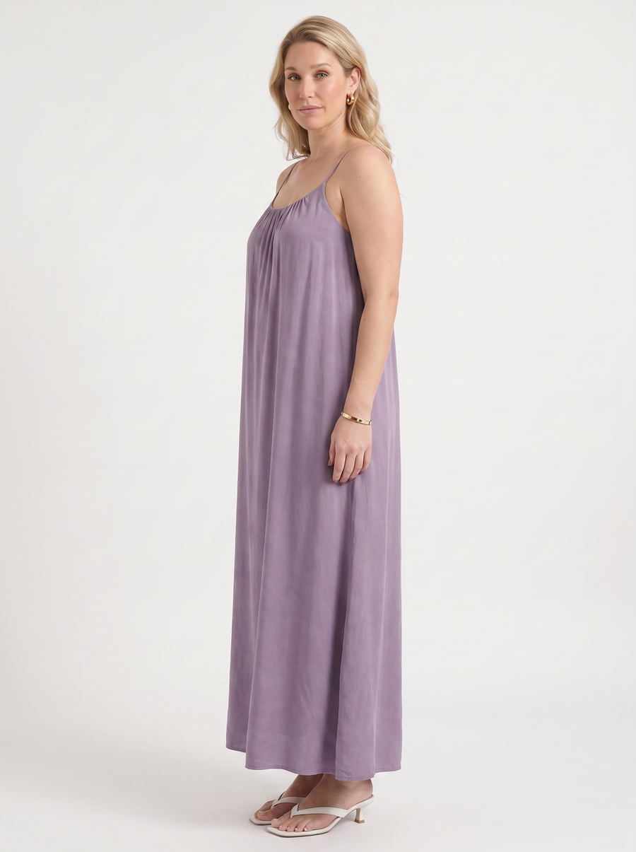 Darcy Ruched Neck Loose Maxi Dress