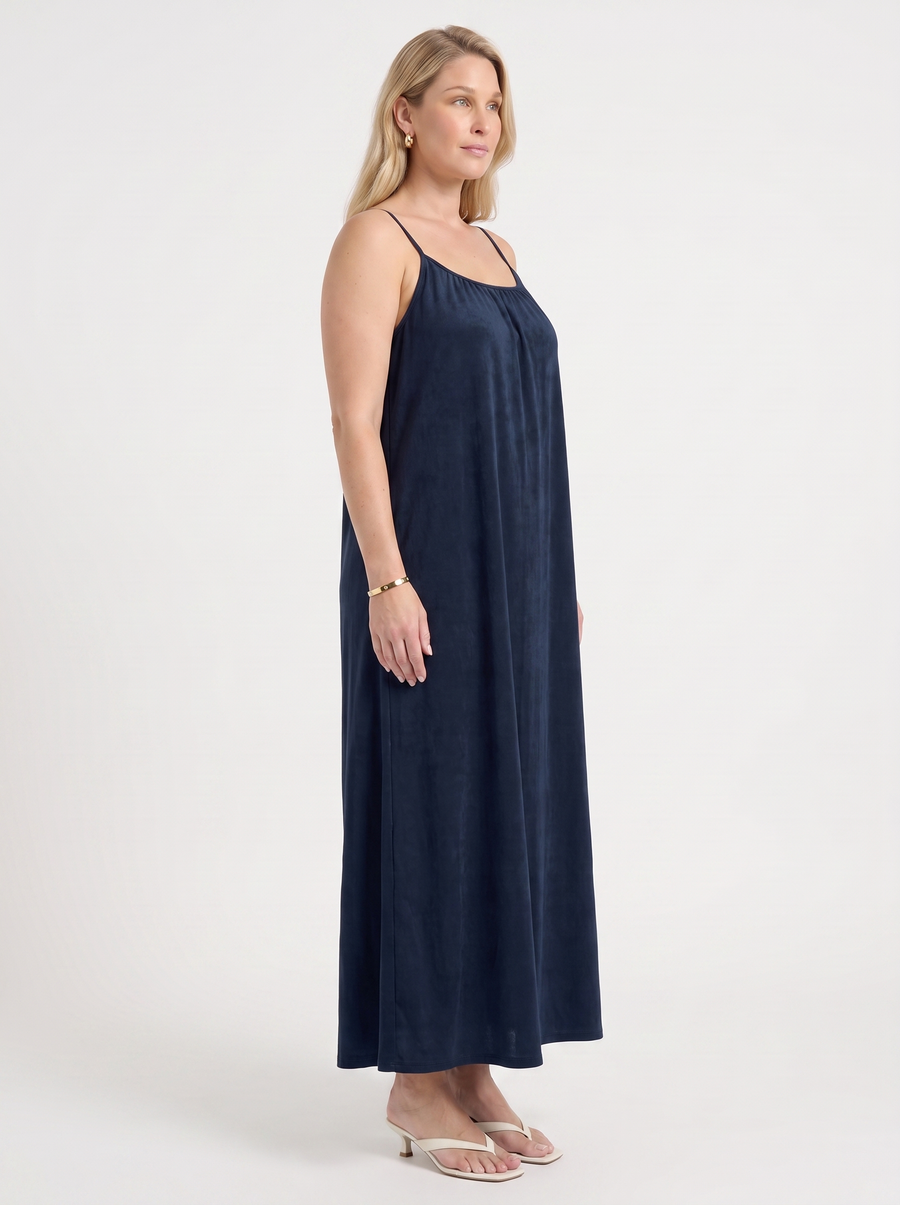Darcy Ruched Neck Loose Maxi Dress