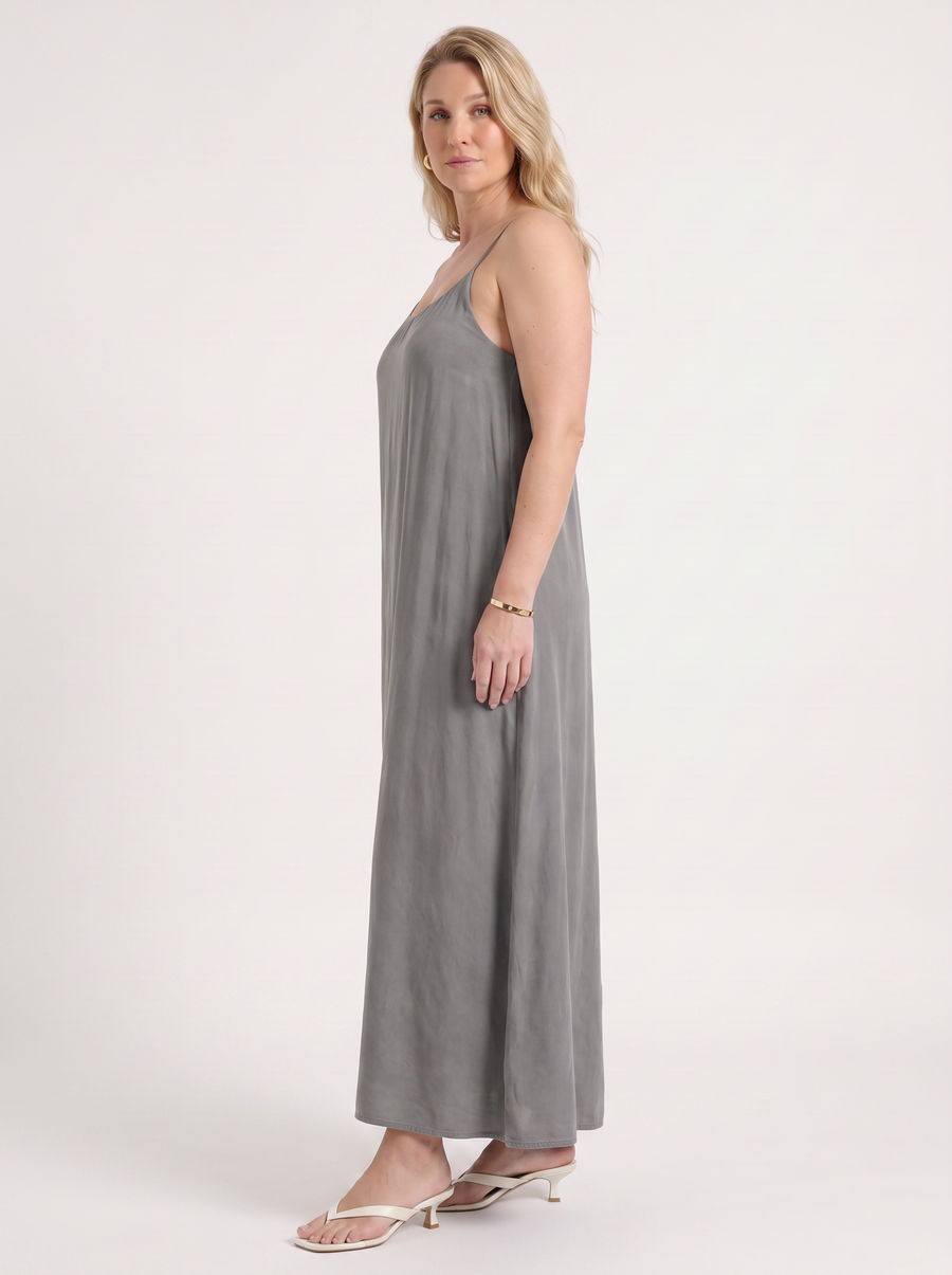 Darcy Ruched Neck Loose Maxi Dress