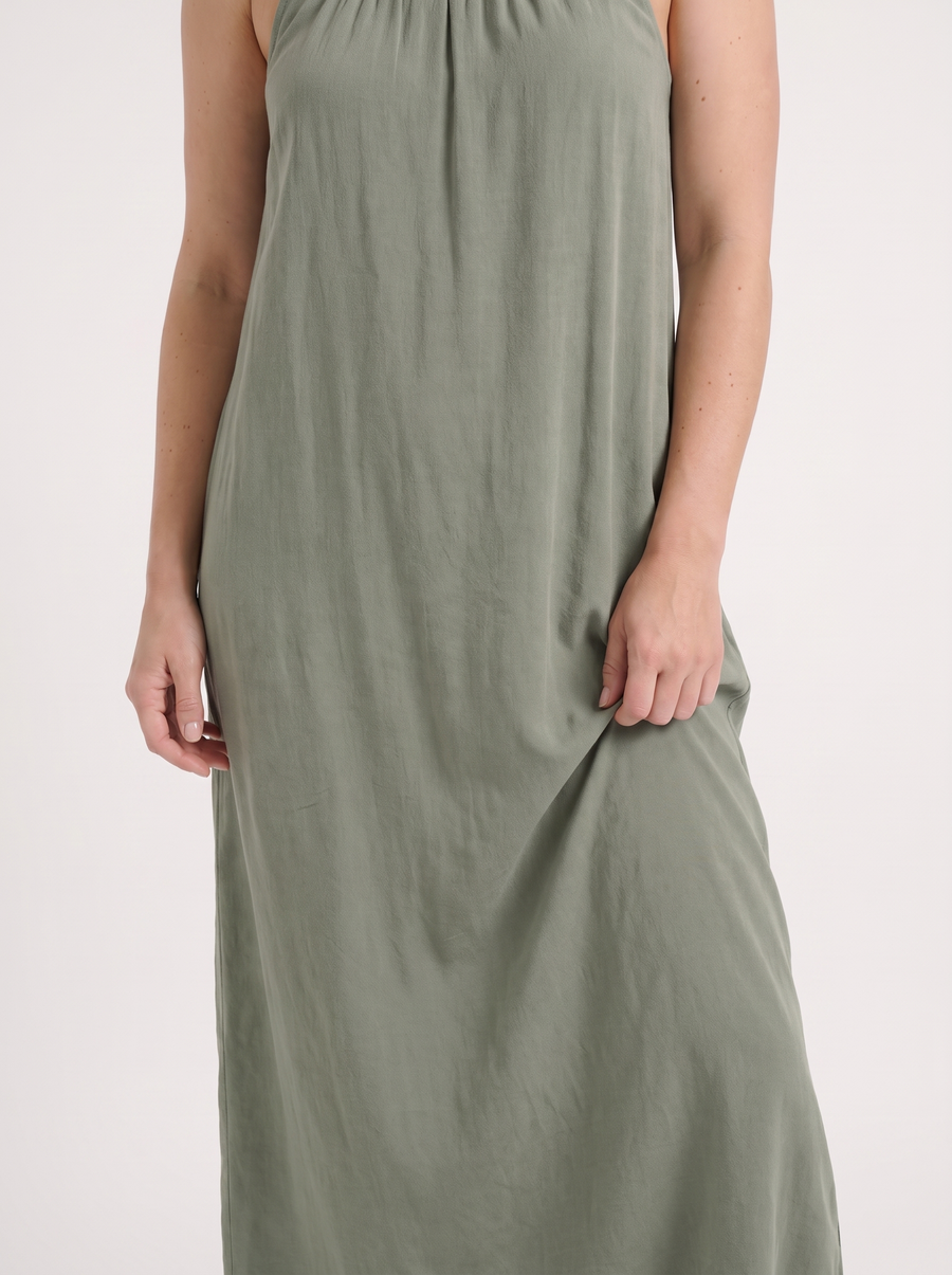 Darcy Ruched Neck Loose Maxi Dress