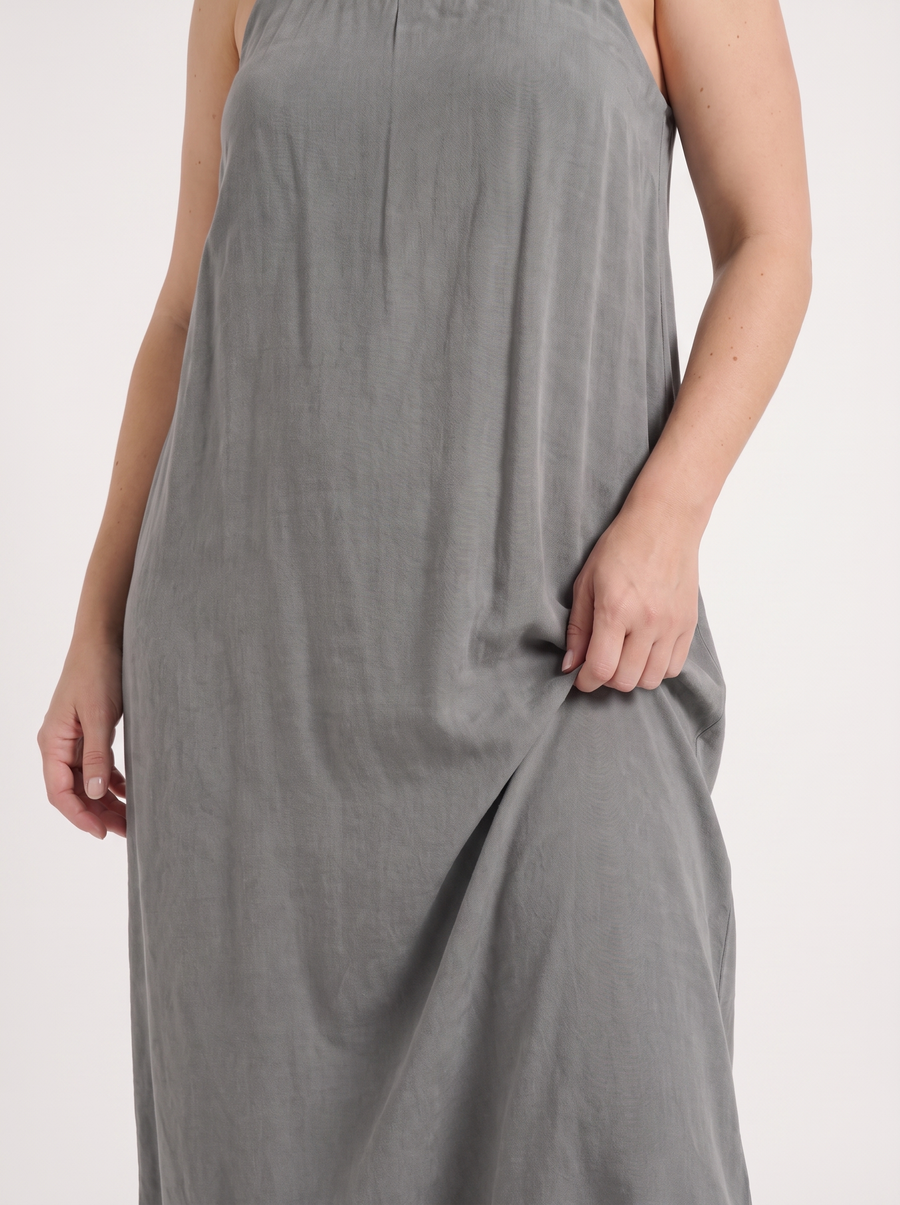Darcy Ruched Neck Loose Maxi Dress