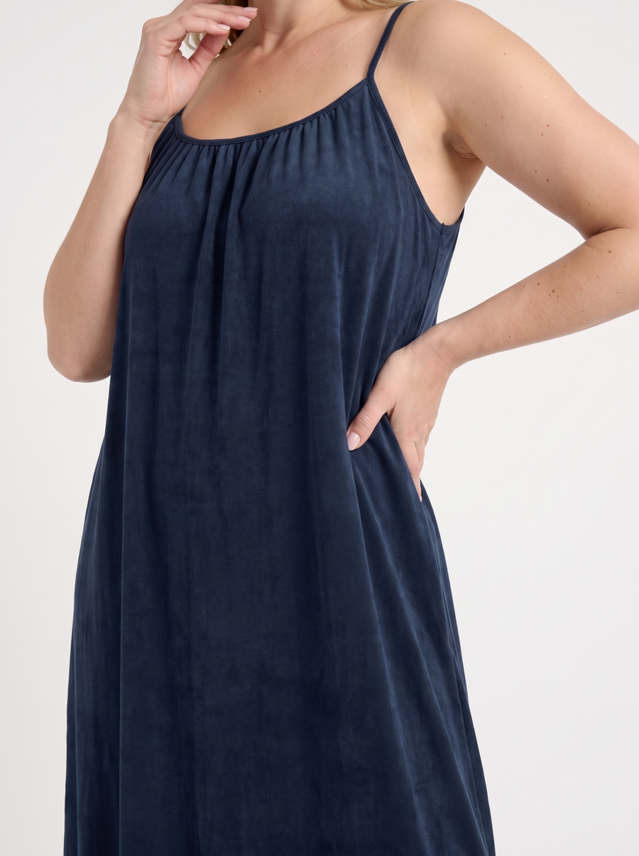 Darcy Ruched Neck Loose Maxi Dress