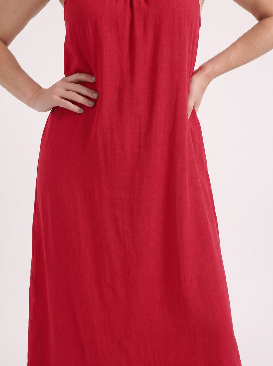 Darcy Ruched Neck Loose Maxi Dress