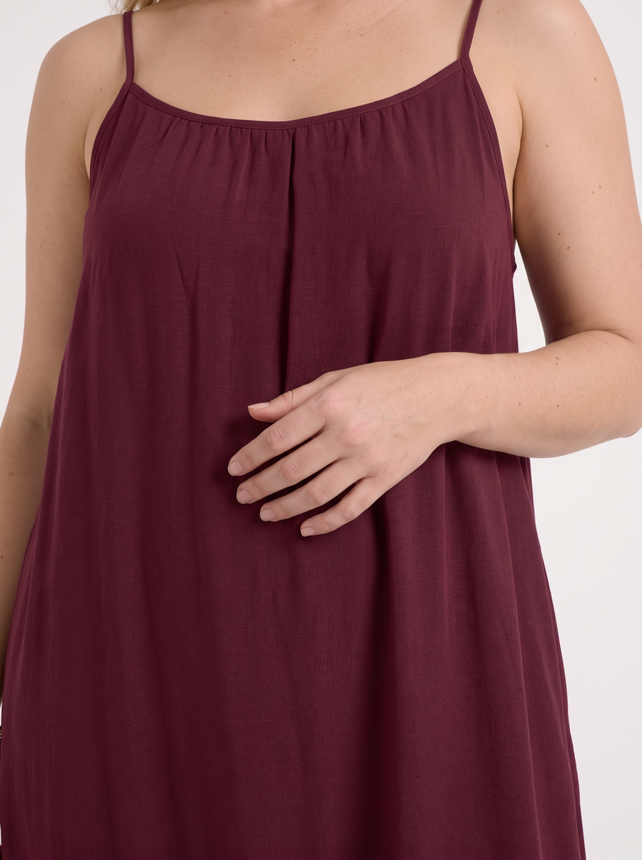 Darcy Ruched Neck Loose Maxi Dress