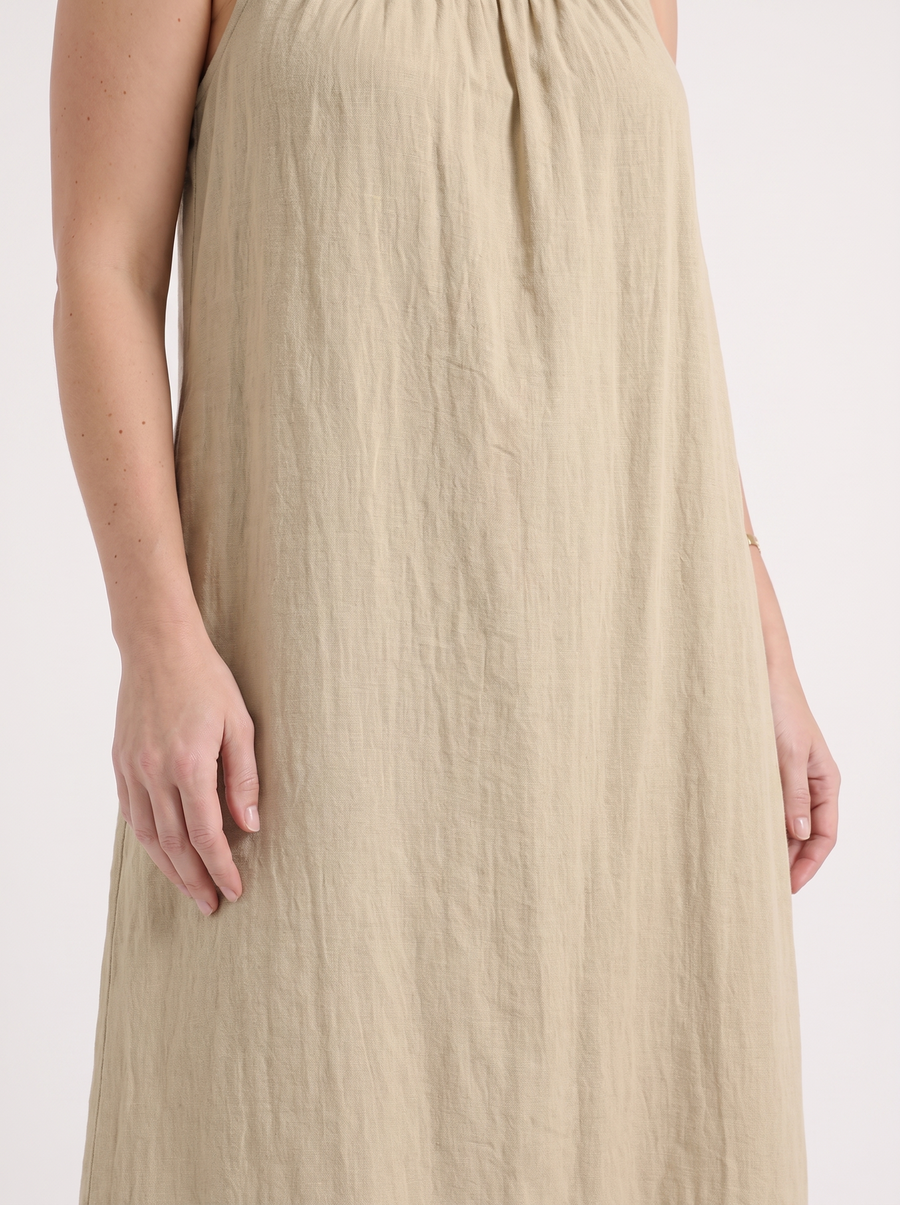 Darcy Ruched Neck Loose Maxi Dress