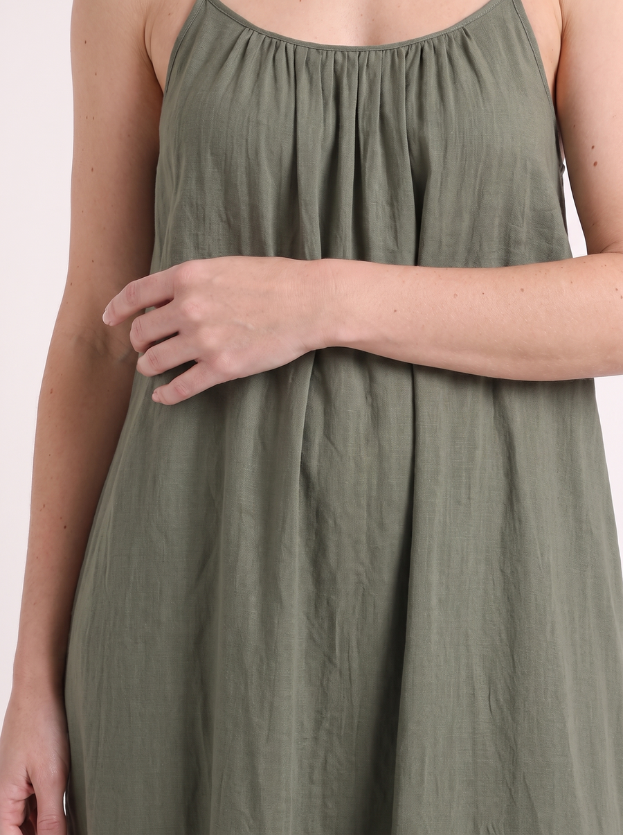 Darcy Ruched Neck Loose Maxi Dress