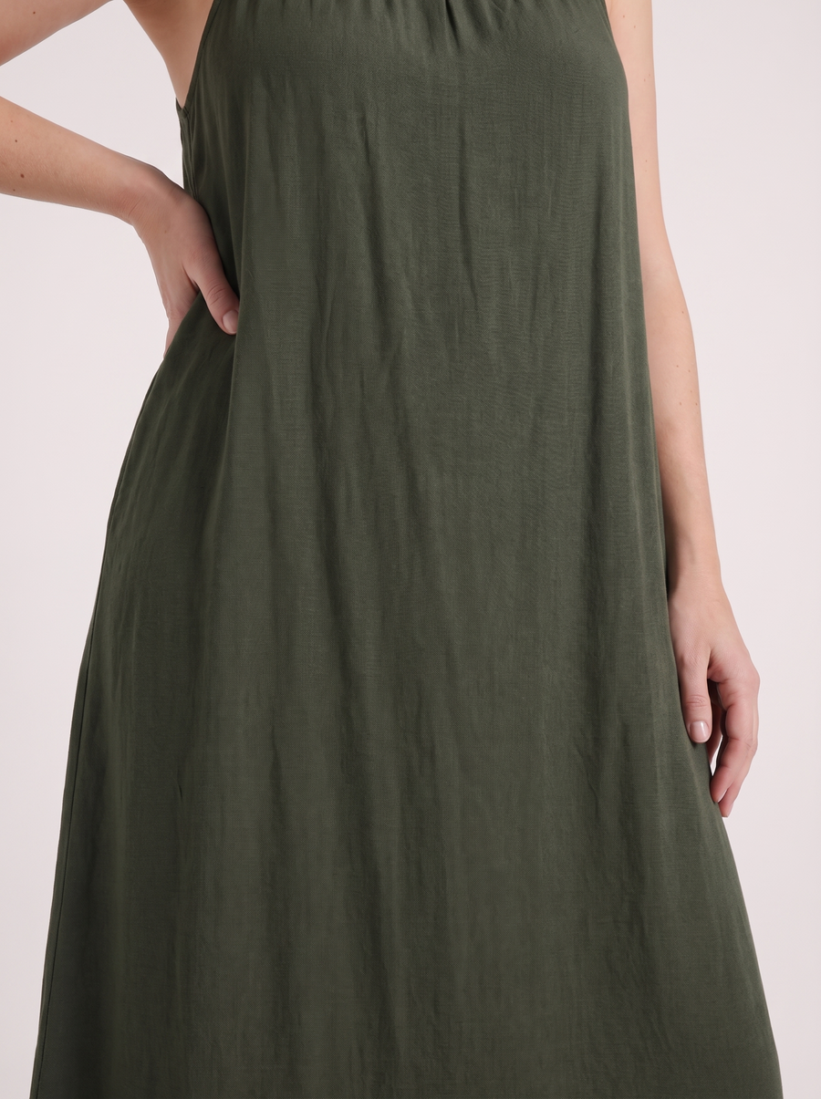 Darcy Ruched Neck Loose Maxi Dress