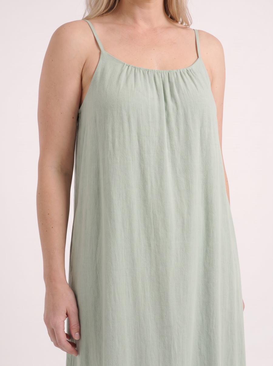 Darcy Ruched Neck Loose Maxi Dress