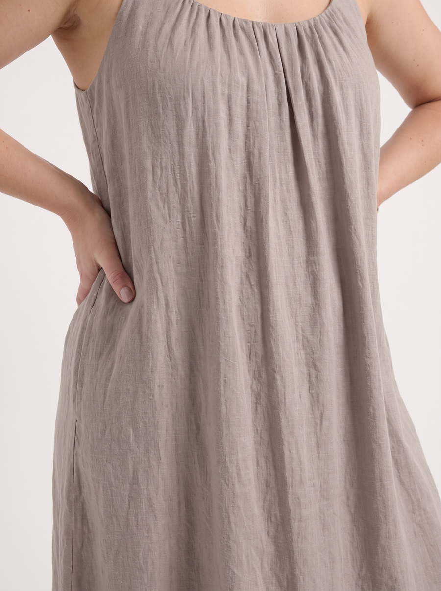 Darcy Ruched Neck Loose Maxi Dress