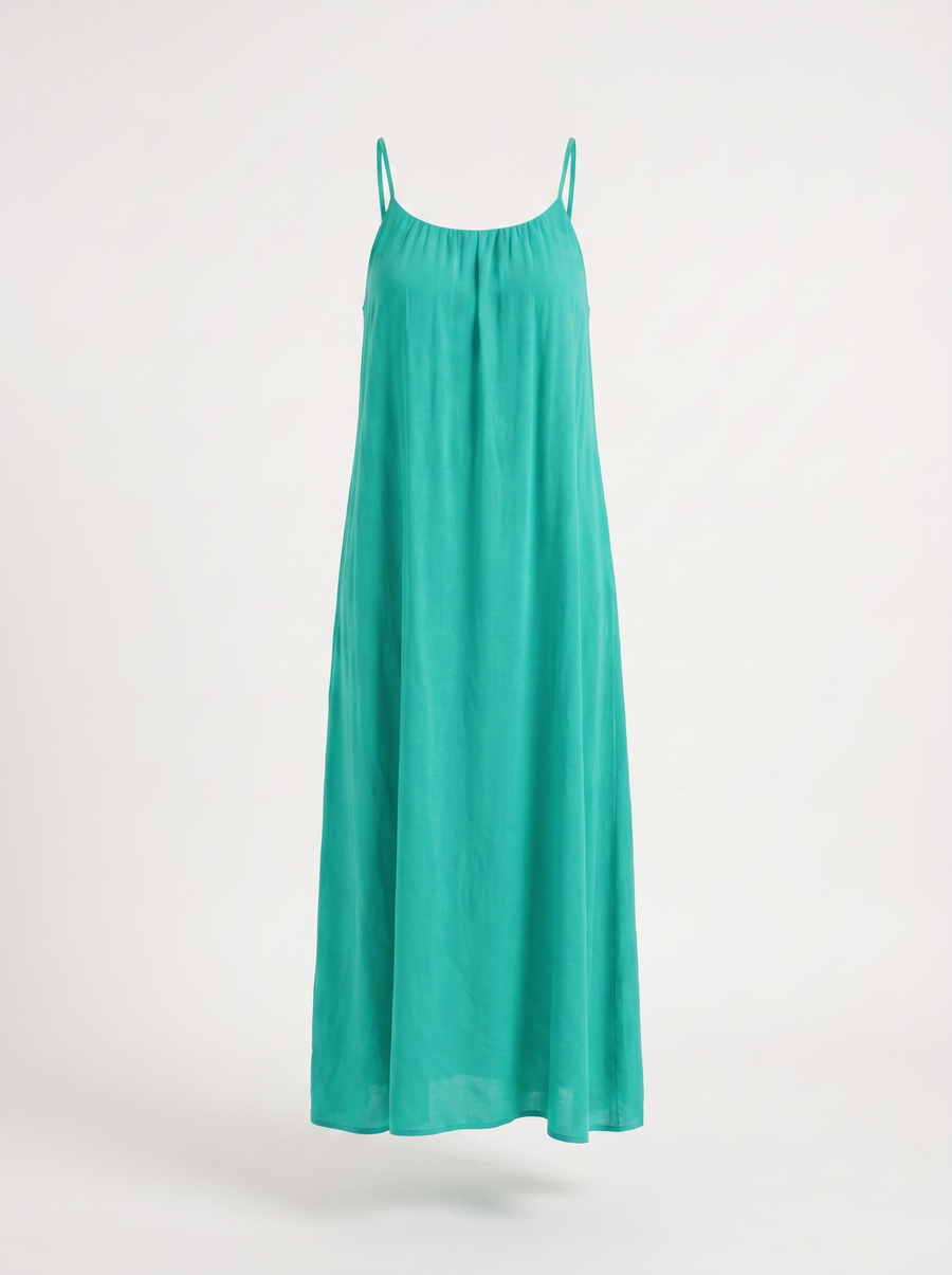 Darcy Ruched Neck Loose Maxi Dress