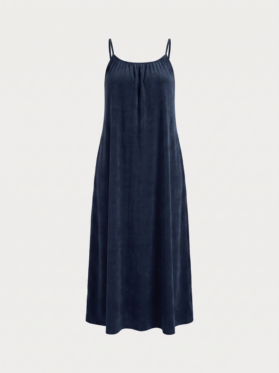 Darcy Ruched Neck Loose Maxi Dress