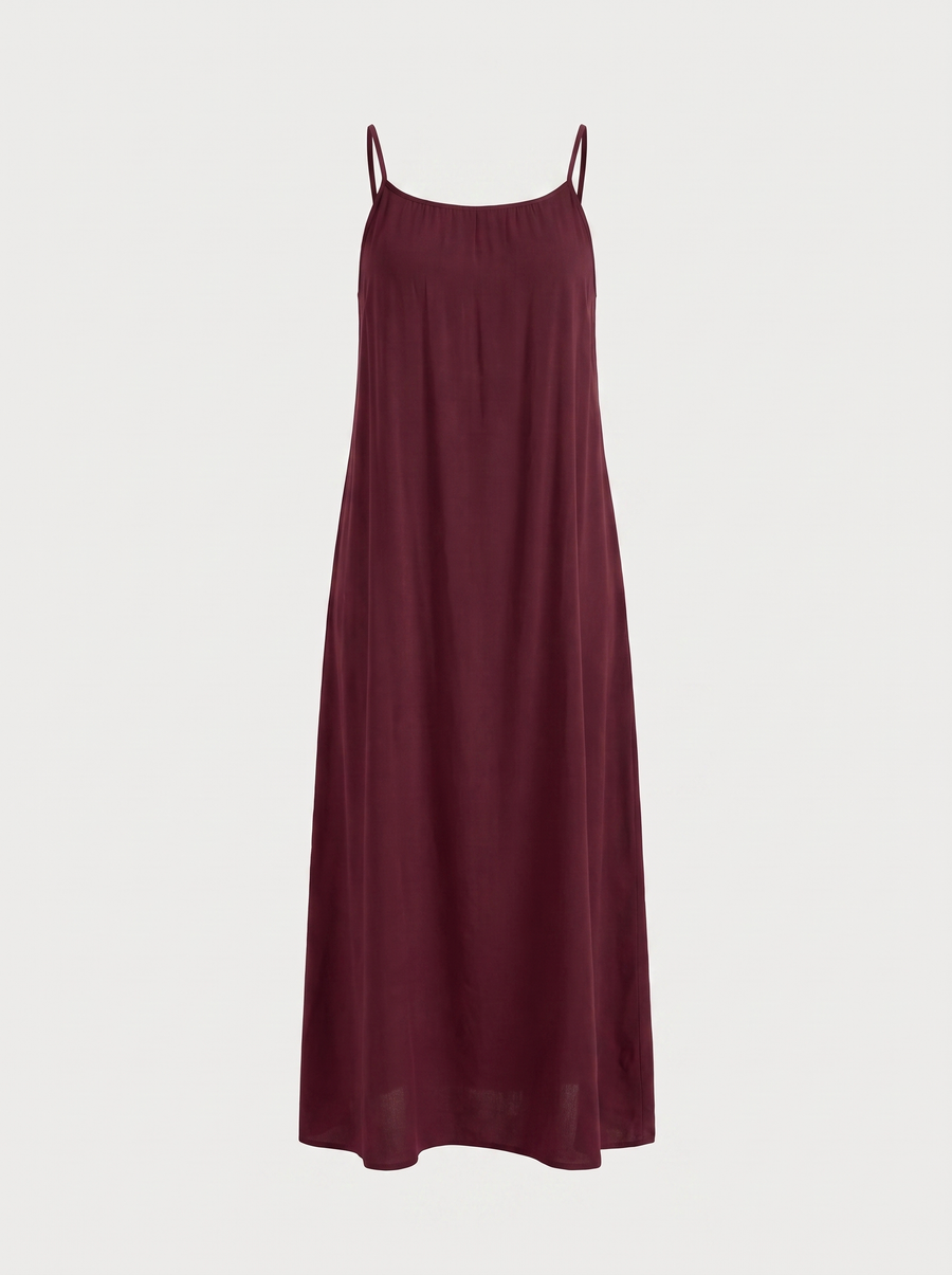 Darcy Ruched Neck Loose Maxi Dress