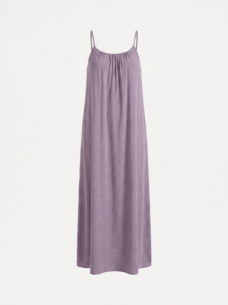 Darcy Ruched Neck Loose Maxi Dress