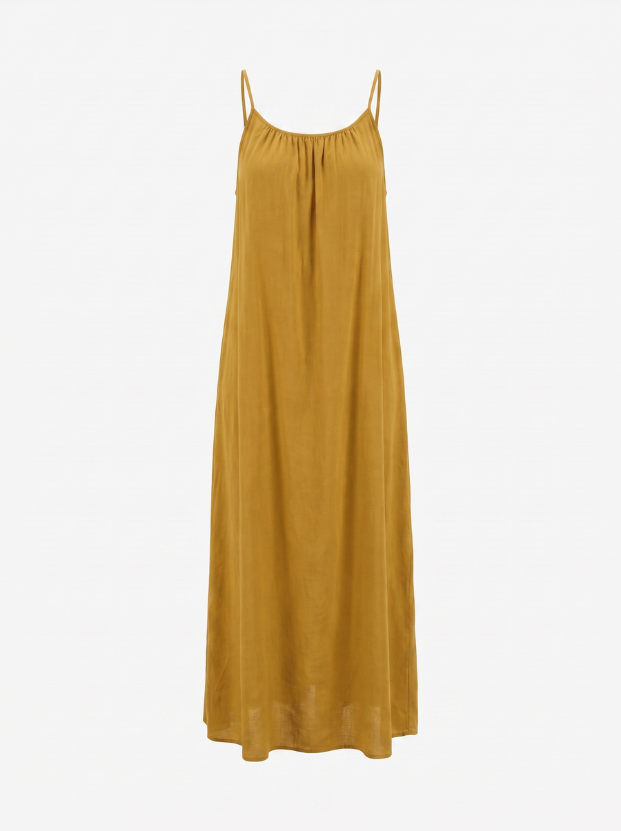Darcy Ruched Neck Loose Maxi Dress