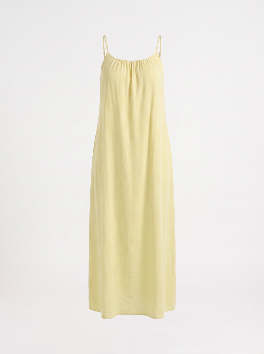 Darcy Ruched Neck Loose Maxi Dress