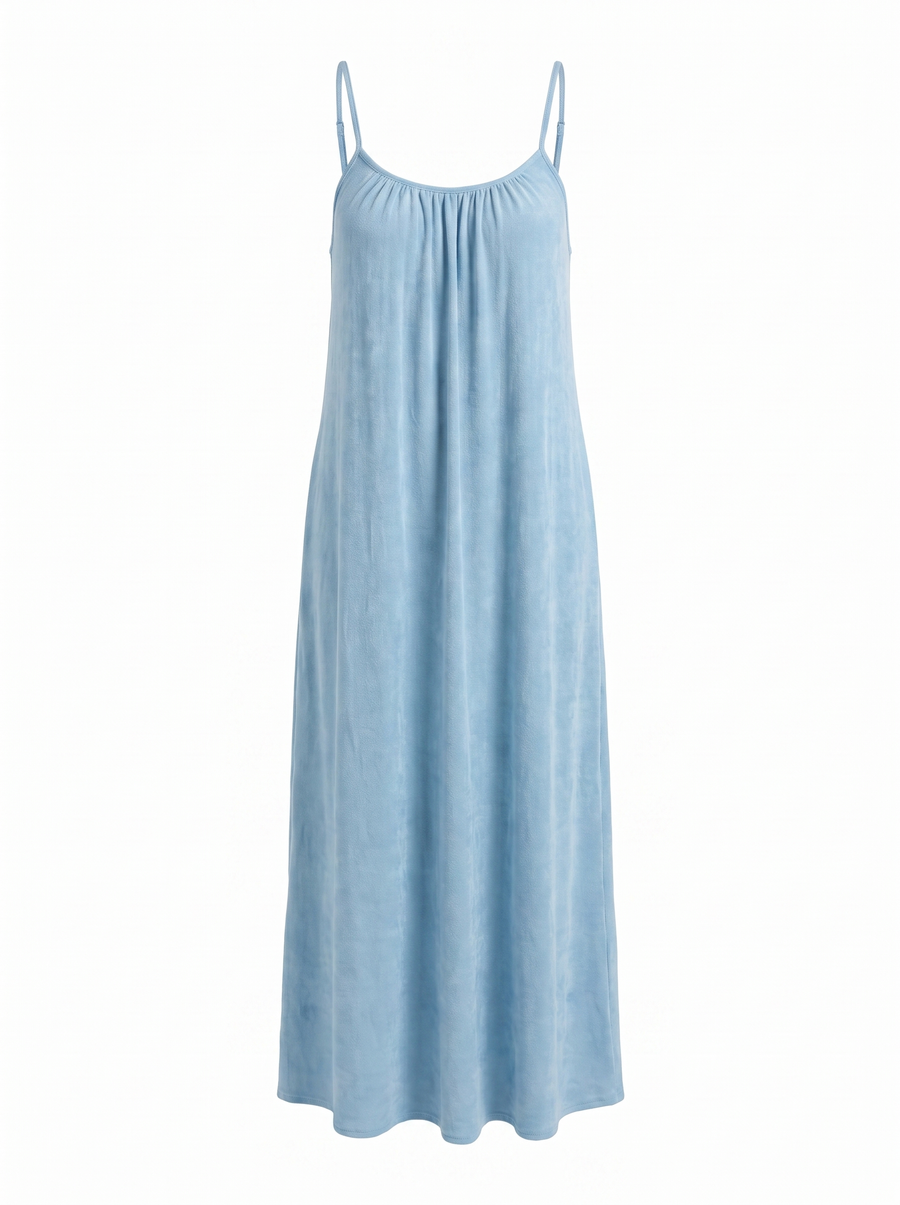 Darcy Ruched Neck Loose Maxi Dress