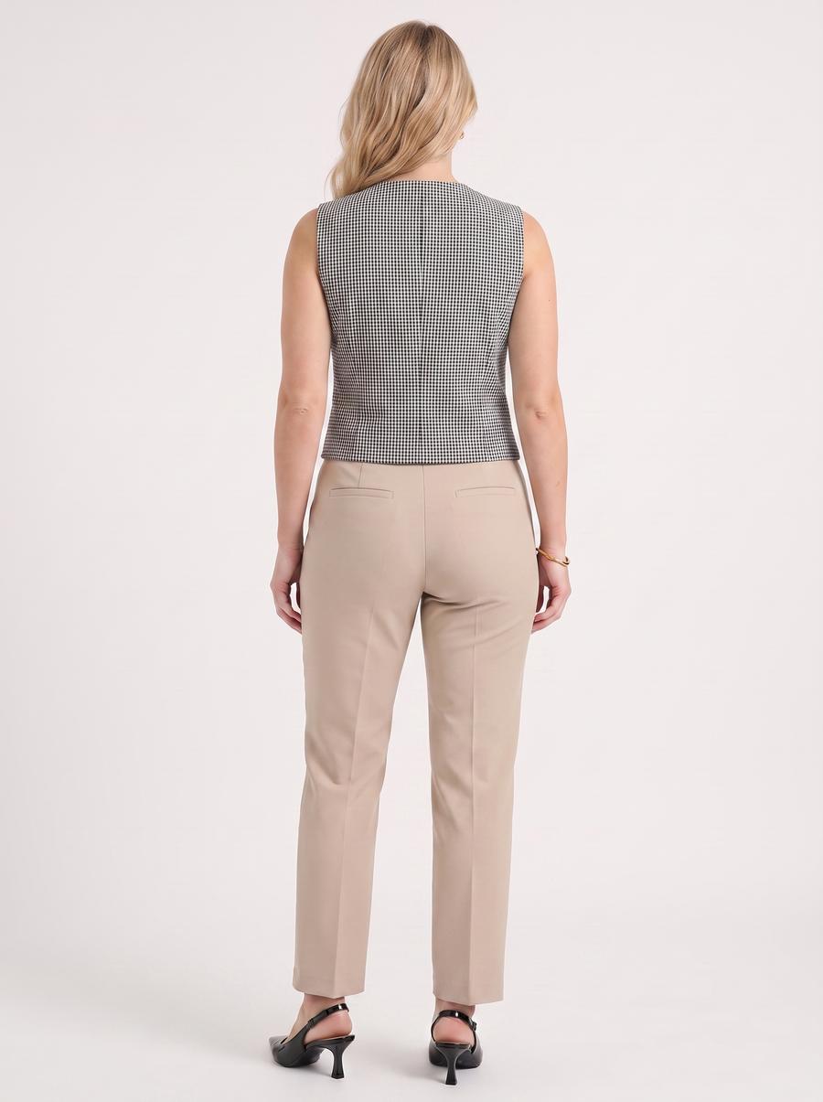 Harmonia Plaid Check V Neck Vest