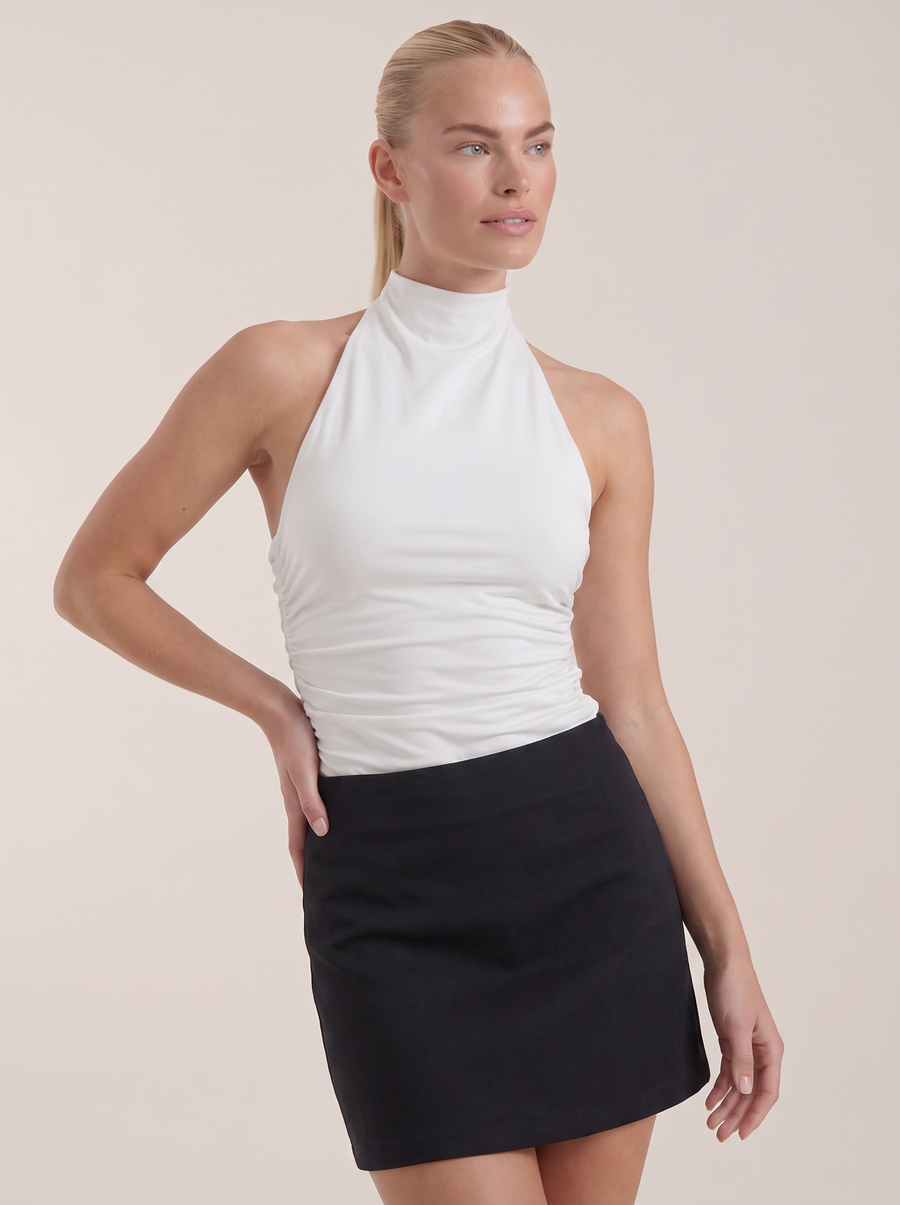 Eula Turtleneck Halter Open Back Top