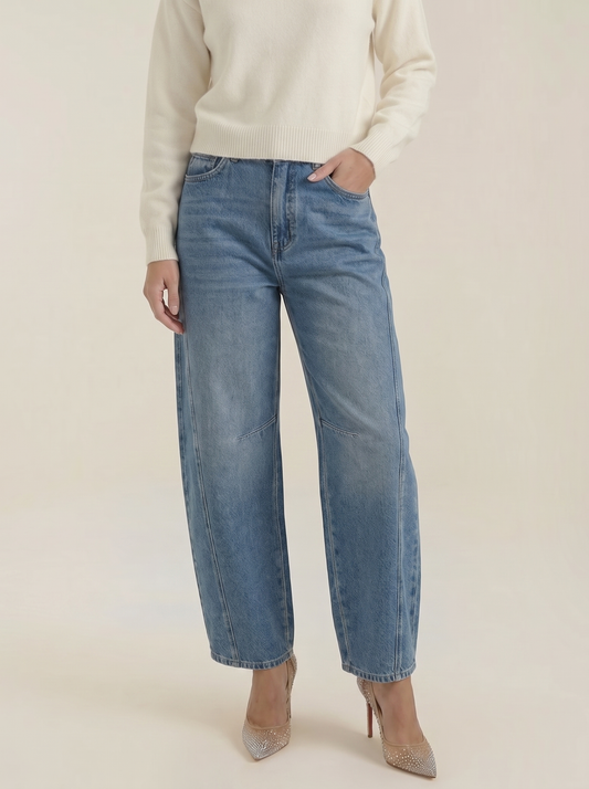 Vicki High-Waisted Barrel Leg Jeans