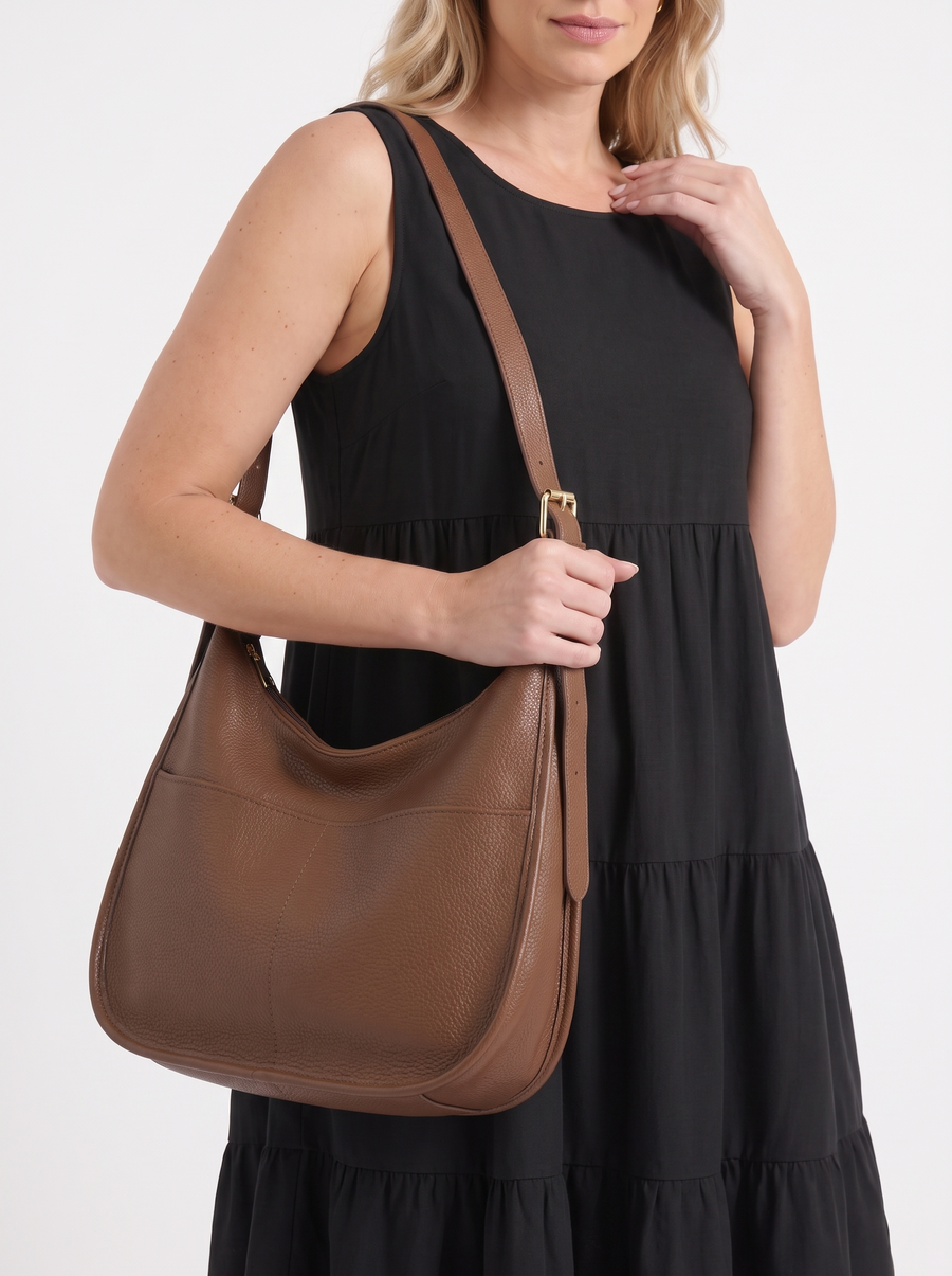 Abigail Front Pocket Half Moon Hobo Bag