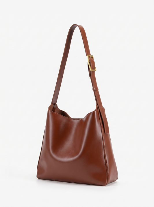 Leni Slouchy Shoulder Bag with Buckle Strap