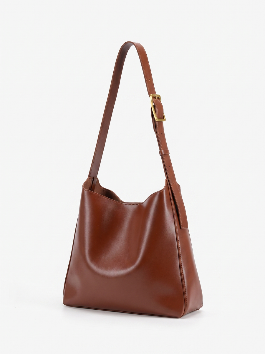 Leni Slouchy Shoulder Bag with Buckle Strap