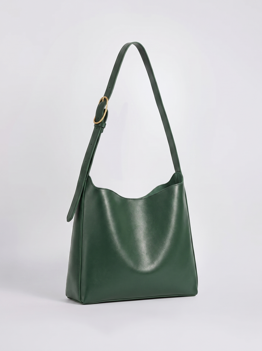 Leni Slouchy Shoulder Bag with Buckle Strap
